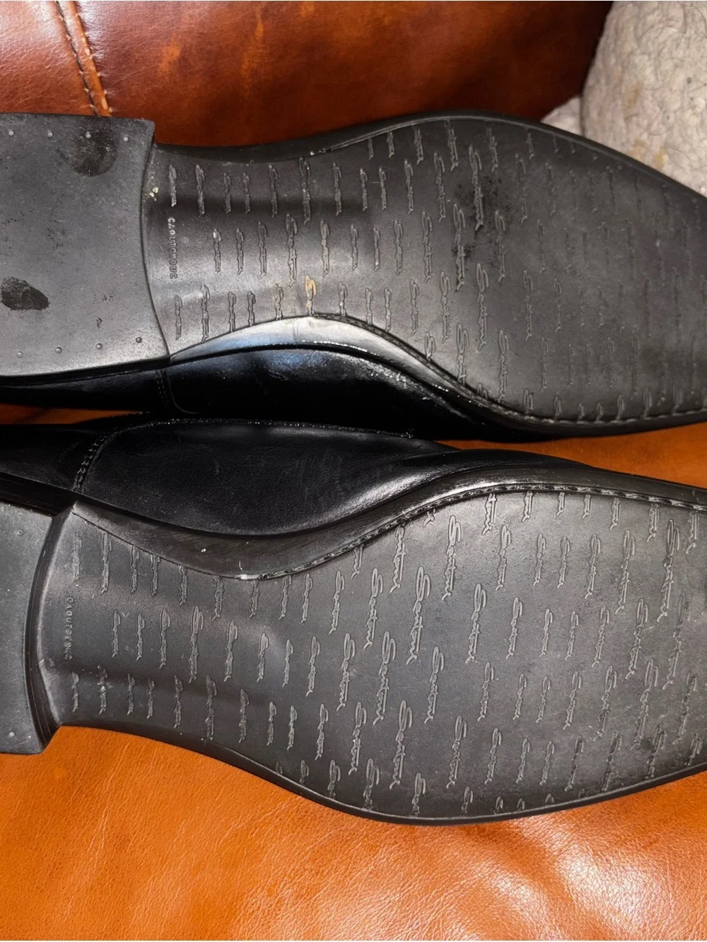 Santoni Black Leather Square Toe Derby Dress Shoes Men’s US 10 Made Italy